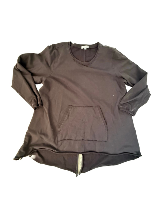 Kleen Tops - Kleën Black 100% Cotton Lagenlook Tunic Sweatshirt Large